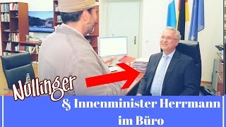 Studiotechniker Nullinger besucht Innenminister Herrmann in seinem Ministerbüro [upl. by Natka850]