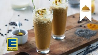 Superfood Eiskaffee selber machen I Kaffee mit Kurkuma amp Chia I EDEKA [upl. by Attenyl]