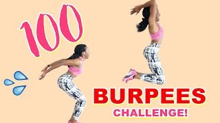 100 BURPEES CHALLENGE  Lose Body Fat amp Tone Your Glutes With This  Home Workout Without Equipment [upl. by Brandi]