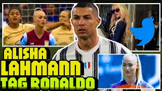 Alisha Lehmann showed off her Halloween costume  Juventus footballer tag Ronaldo in her post on X [upl. by Divadnhoj709]