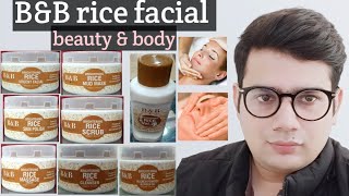 Beauty amp body rice brightening facialrice facial step by stepBampB rice facial review [upl. by Thacher425]