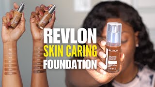 REVLON ILLUMINANCE SKIN CARING FOUNDATION REVIEW  HOW TO SHADE MATCH FOUNDATION [upl. by Tdnarb268]