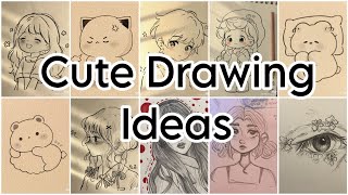 Cute Drawing Ideas  Simple Drawing Ideas  Aesthetic Drawing Ideas [upl. by Michaeline799]