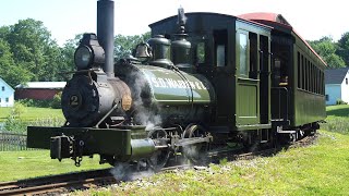 Steam Train at the Boothbay Railway Village  Maine 2 ft Narrow Gauge Heritage Train [upl. by Yerhcaz]