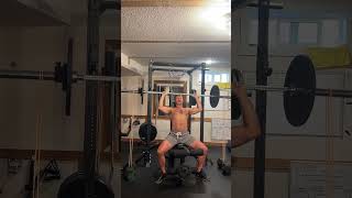 Seated BB Overhead Press WAccommodating Resistance [upl. by Clute559]