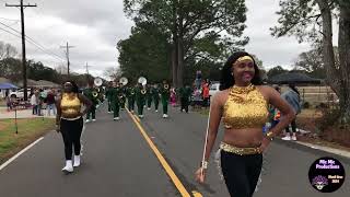 Cecilia High quotMighty Marching Bulldogsquot Band  40th Carencro Mardi Gras Parade 2024  Carencro LA [upl. by Nomma369]