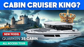 The BEST Cabin Cruiser On The Market 👑 Quarken 35 Cabin Tour amp Review by YachtBuyer [upl. by Redan436]