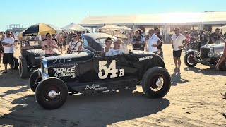 Roll N Flat Beach Race 2022 Caorle Italy Venice  prewar hot rods [upl. by Nimrahc]