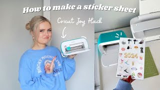 How to make sticker sheets with the Cricut Joy 2024 sneaky way [upl. by Okim]