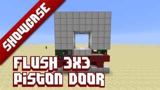 Minecraft Showcase  3x3 Flush Piston door [upl. by Caesar]