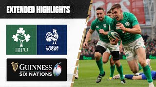 THE GREATEST MATCH 🔥  Extended Highlights  Ireland v France  Guinness Six Nations Rugby [upl. by Sabir]