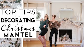 CHRISTMAS DECORATING  Tips for Decorating a Fireplace Mantel [upl. by Nirtak]