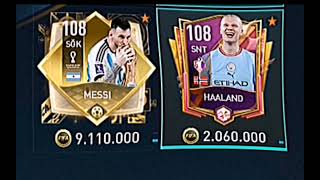 Haaland 🆚 Messi Fifa Card [upl. by Aiken]