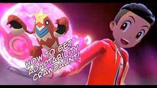 Where To Get Hidden Ability ADAPTABILITY CRAWDAUNT  Pokemon Sword and Shield [upl. by Sashenka]