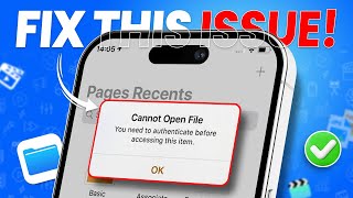 How to Fix Can’t Open File on File App on iPhone  Unable to Open File on File App [upl. by Ecneitap]