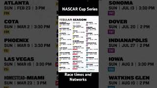 2025 NASCAR Cup series race times and networks are released nascar nascar25 daytona500 [upl. by Yntrok]