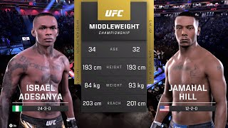 Israel Adesanya vs Jamahal Hill Full Fight  UFC 5 Fight Of The Night [upl. by Isac]