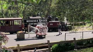 Puffing Billy 12A Arriving amp Departing Menzies Creek Station to Lakeside [upl. by Stephine]