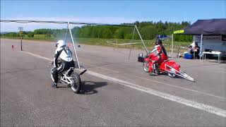 Hudiksvall TampT 2018 05 26 Lördagen Mopeddragrace [upl. by Ahsiym]