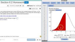 6231 Using a nonstandard normal distribution to evaluate pregnancy and premature birth data [upl. by Mharba]