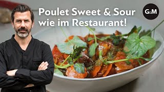 Rezept Poulet Sweet amp Sour von Andreas Caminada  GaultMillau Schweiz [upl. by Adnomar545]