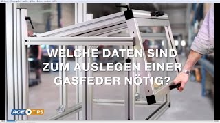 ACETips  Welche Daten sind zum Auslegen einer Gasfeder nötig [upl. by Dallman459]