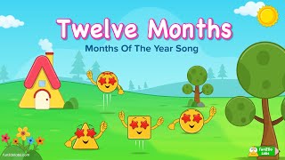 Math Song  Months Of The Year Song  12 Months For Kids  Kids Song  Kindergarten Songs  English [upl. by Pontus]