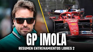 RESUMEN LIBRES 2 GP IMOLA  FERRARI SUPERA A RED BULL CON PROBLEMAS Y ALONSO NO ESTÁ CONTENTO F1 [upl. by Anirol]