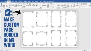 How to Make Custom Page Border Design in Ms Word  Page Border Design for Project [upl. by Brom]