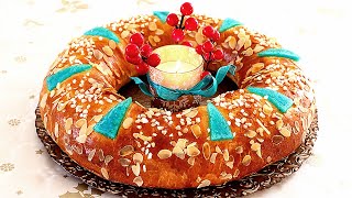 Roscón de reyes tradicional  Tierno y jugoso de un día para otro [upl. by Prober824]