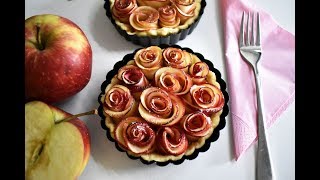 Rose Apple Pie with shortcrust pastry Recipe [upl. by Chilton245]