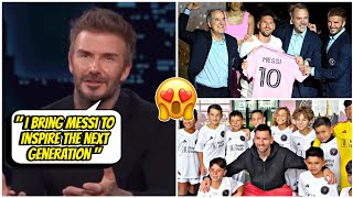 😍David Beckham talks about MESSI impact in the USA since moving to the MLS [upl. by Avahc]