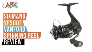 Shimano VF500F Vanford Spinning Reel Review  JampH Tackle [upl. by Zarihs]