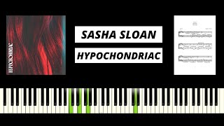 Sasha Sloan  Hypochondriac BEST PIANO TUTORIAL amp COVER [upl. by Odinevneib]