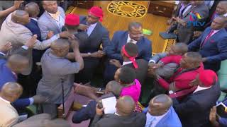 Uganda MPs fight in Parliament during presidential age limit debate [upl. by Sallyann]