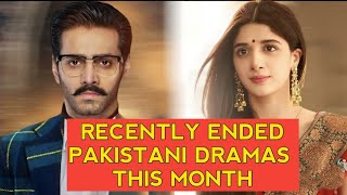 Top 5 Recently Ended Pakistani Dramas This Month [upl. by Aihsram]