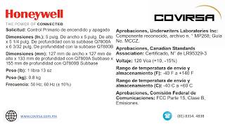 HONEYWELL RM7890A1015 CONTROL PRIMARIO [upl. by Eldnek83]