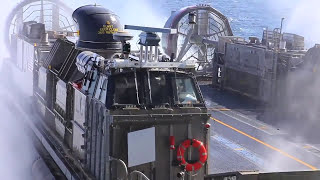 LCAC Launches Aboard USS Boxer [upl. by Ahsinod]