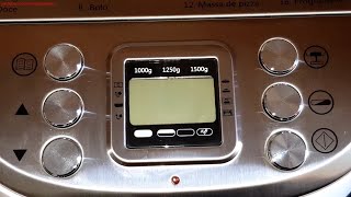 Silvercrest LIDL bread maker automatic machine SBB850E1 IAN314657 exploring the buttons [upl. by Ambie]