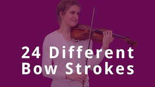 24 Different VIOLIN BOWING Techniques [upl. by Litch]