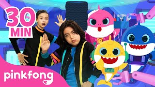 Robot Dance with Kids amp Baby Shark  Dance for Kids Compilation  Pinkfong Songs [upl. by Nyrad909]