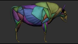 European bison wireframe [upl. by Nuahsyd]