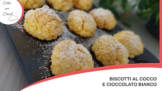 Biscotti al cocco  Ricetta facile golosa e super veloce [upl. by Shalne]