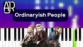 AJR  Ordinaryish People  Piano Tutorial [upl. by Modestine430]