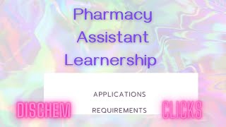 Pharmacy Assistant Learnership Application  Unemployed youth learnership  Earn while learning [upl. by Drahsar14]