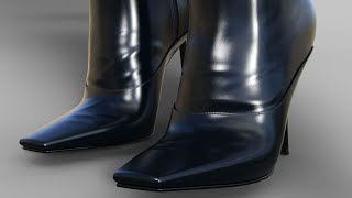 Long knee high stiletto BOOTS with a square toe La vie made of leather [upl. by Aisac]