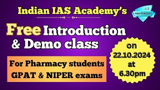 First time GPAT and NIPER Exam Coaching in Tamilnadu [upl. by Kiah]