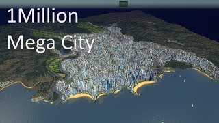 Cities Skylines  1 Million Population Mega City cinematic video 4K [upl. by Ekaterina]