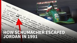 How Schumacher escaped Jordan in 1991 [upl. by Nylesoy]