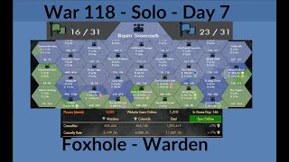 Foxhole  War 118  Solo  Day 7 foxhole MMO Stream [upl. by Marutani]